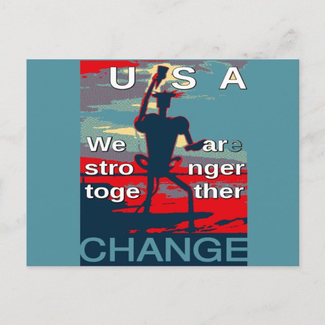 Cartão Postal Último slogan da campanha de Hillary Clinton para  (Frente)