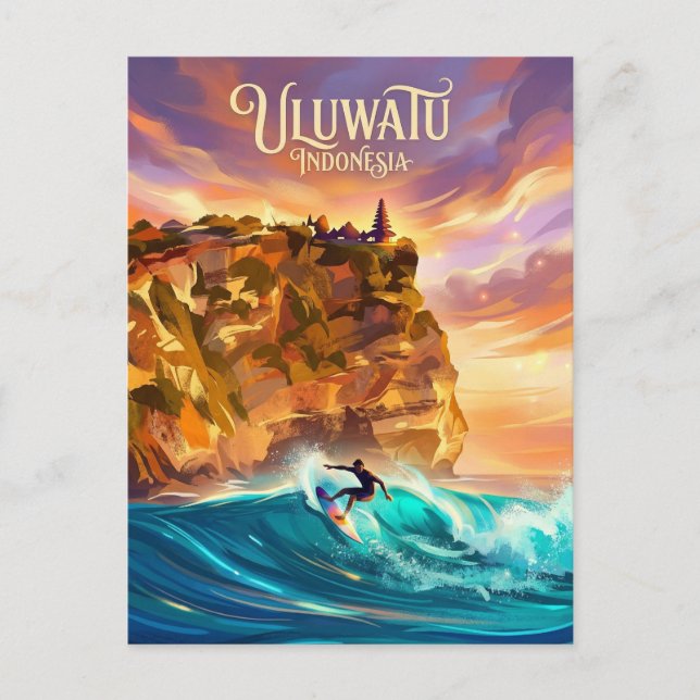 Cartão Postal Uluwatu Indonésia (Frente)