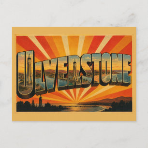 Cartão Postal Ulverstone Tasmânia Austrália Arte de Cidade Coste