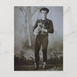 Cartão Postal Um Acrobat e seu cachorro