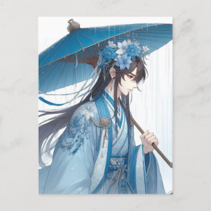 Cartão Postal Um Admirável Senhor Chinês (Estilo de Mangá Orient