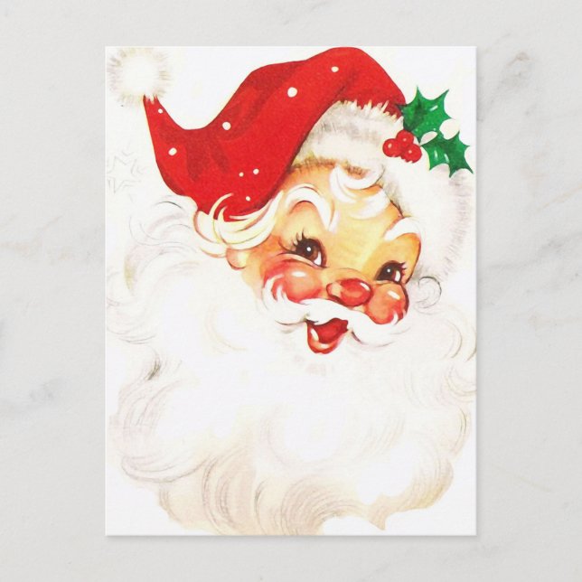 Cartão Postal Um Alegre Papai Noel de Bochechas Rosadas, Parte 1 (Frente)