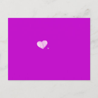 Cartão Postal Um Alô Rápido - Roxo