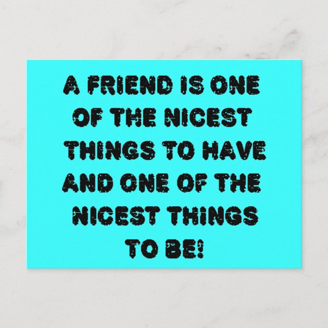Cartão Postal Um Amigo (Frente)