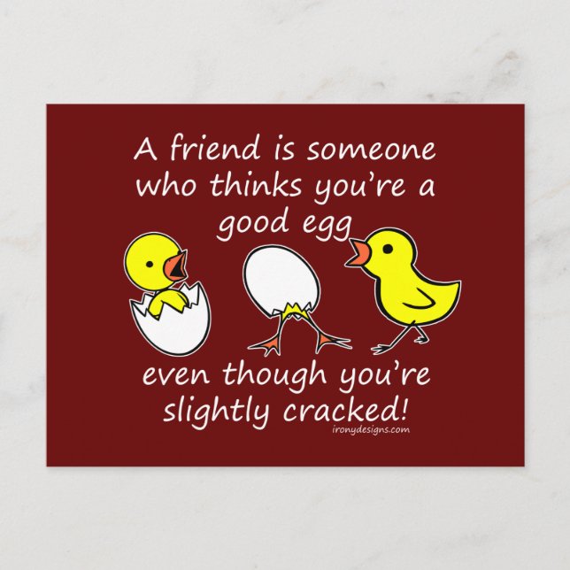 Cartão Postal Um amigo é alguém (Frente)