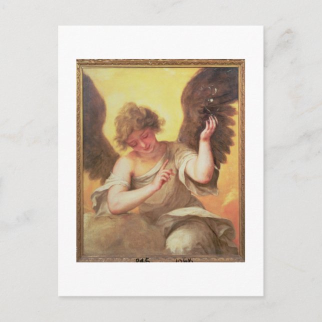 Cartão Postal Um anjo segurando um vidro (Frente)