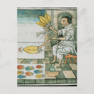 Cartão Postal Um artisã de penas asteca