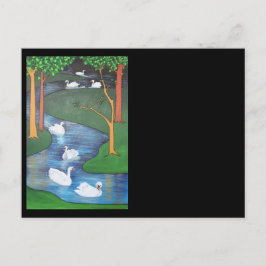 Cartão Postal Um bando de sete pântanos-a-natação