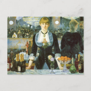 Cartão Postal Um Bar na Folies Bergere de Edouard Manet
