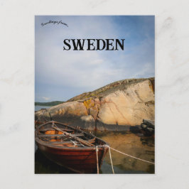 Cartão Postal Um Barco em Knödestrand Suécia