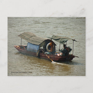 Cartão Postal Um barco fluvial de Yangtze.