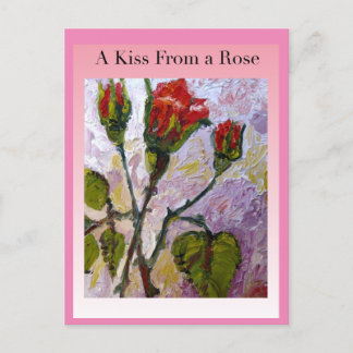 Cartão Postal Um Beijo de Rosa