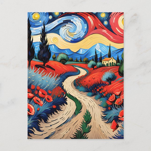 Cartão Postal Um belo campo (Frente)