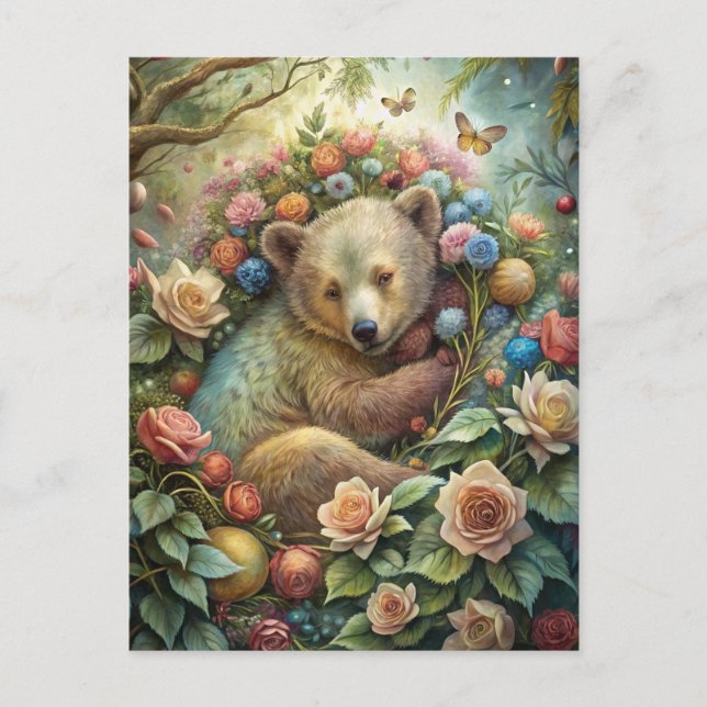 Cartão Postal Um Belo Urso Bebê (Frente)