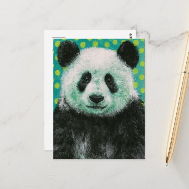 Cartão Postal Um belo urso panda (Frente/Verso In Situ)