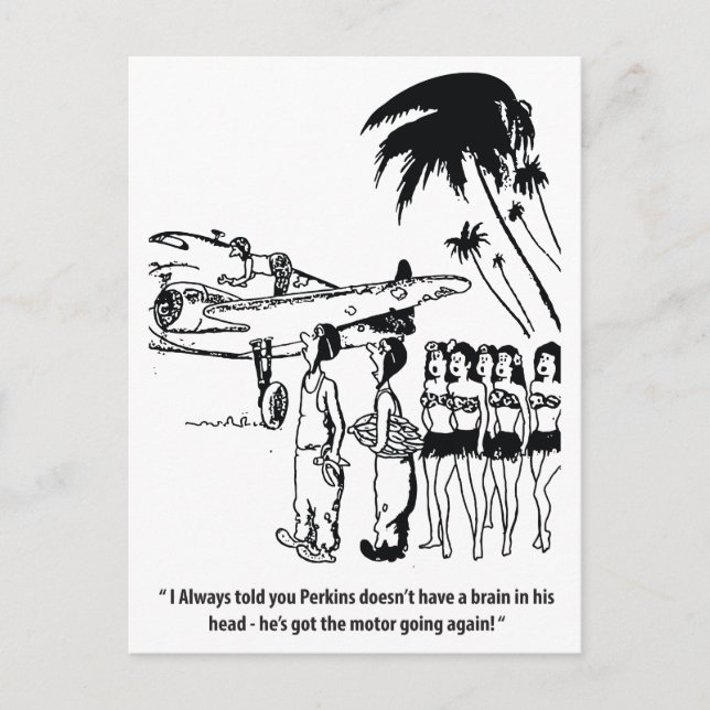 Cartão Postal Um Bom Mecânico, Engraçado, Vintage (Frente)