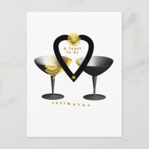 Cartão Postal "Um Brinde aos Parceiros da Alma"*