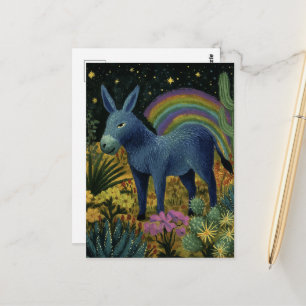 Cartão Postal Um burro adorável no deserto