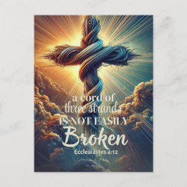 Cartão Postal "Um cabo de três fios" Eclesiastes 4:12