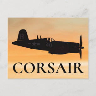 Cartão Postal Um caça Vought F4U Corsair