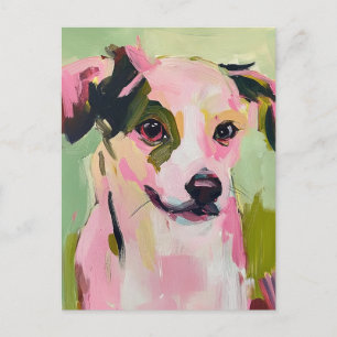 Cartão Postal Um Cachorro Fofo Com Duas Cores de Olhos Diferente