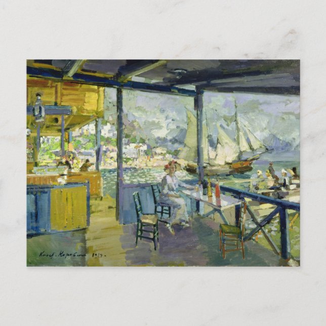 Cartão Postal Um café em Gursuph, 1914 (Frente)