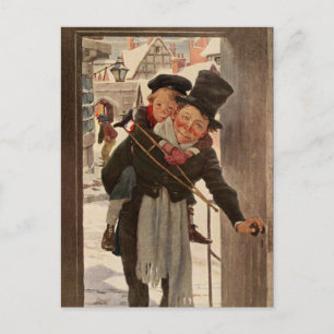 Cartão Postal Um Carol de Natal: Tim e Sr. Cratchit