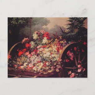 Cartão Postal Um Carrinho de Flores