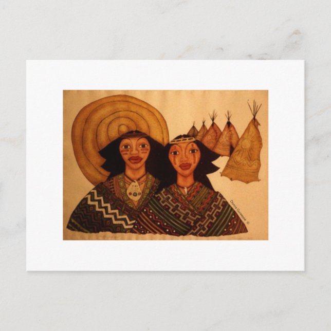 Cartão Postal Um cartão-postal de índios (Frente)