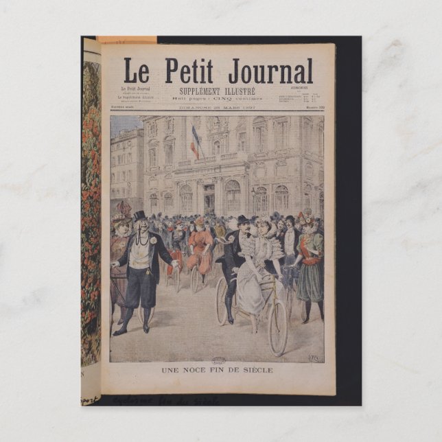 Cartão Postal Um casamento numa Bicicleta (Frente)