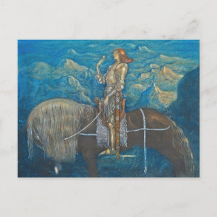 Cartão Postal Um Cavaleiro Vermelho por John Bauer