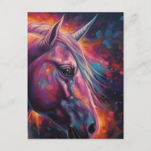 Cartão Postal Um Cavalo Roxo Mágico