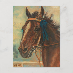 Cartão Postal Um cavalo vencedor Ludwig Koch