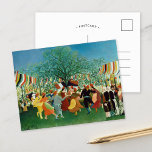 Cartão Postal Um centenário da independência | Henri Rousseau<br><div class="desc">Um centenário da independência (1892) | O centenário da independência de Henri Rousseau comemora o centenário da Revolução Francesa. Pintado em 1892, o trabalho apresenta uma cena alegre e vibrante de moradores de cidades celebrando entre bandeiras, fogos de artifício e festividade em um parque exuberante. O estilo ingênuo característico de...</div>