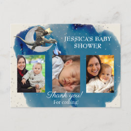 Cartão Postal Um Chá de fraldas de Dragão do Cavaleiro Obrigado 