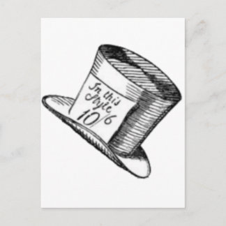 Cartão Postal Um Chapéu Louco