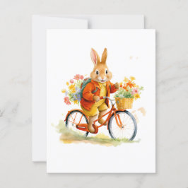 Cartão Postal UM COELHO DOCE COM Cartão-Postal DE Arte BIKE