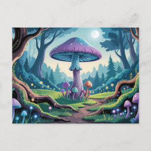 Cartão Postal Um Cogumelo Roxo
