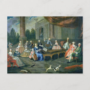 Cartão Postal Um concerto familiar na Renescência de Chateau