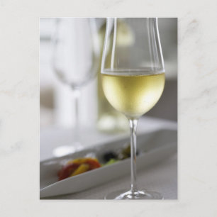Cartão Postal Um copo de vinho branco 2