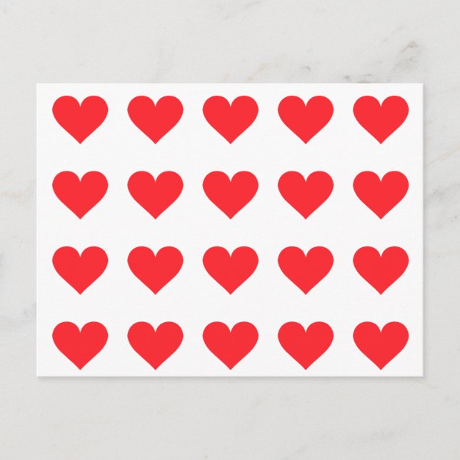 Cartão Postal Um Coração de Amor e Afetação (Frente)