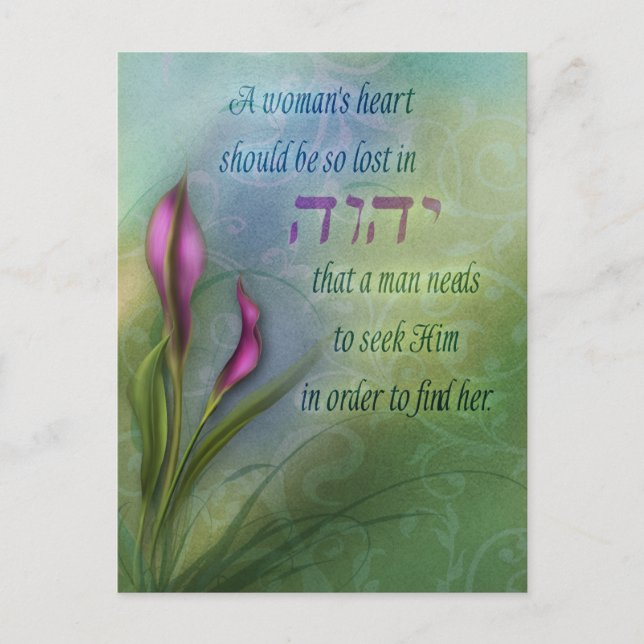 Cartão Postal Um Coração de Mulheres - Calla Lily (Frente)