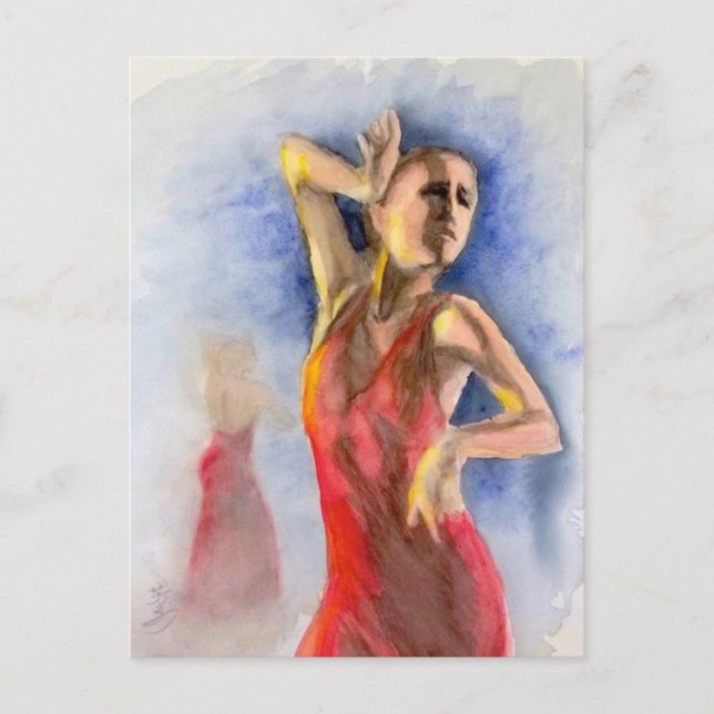 CARTÃO POSTAL UM DANÇADOR FLAMENCO 2 (Frente)