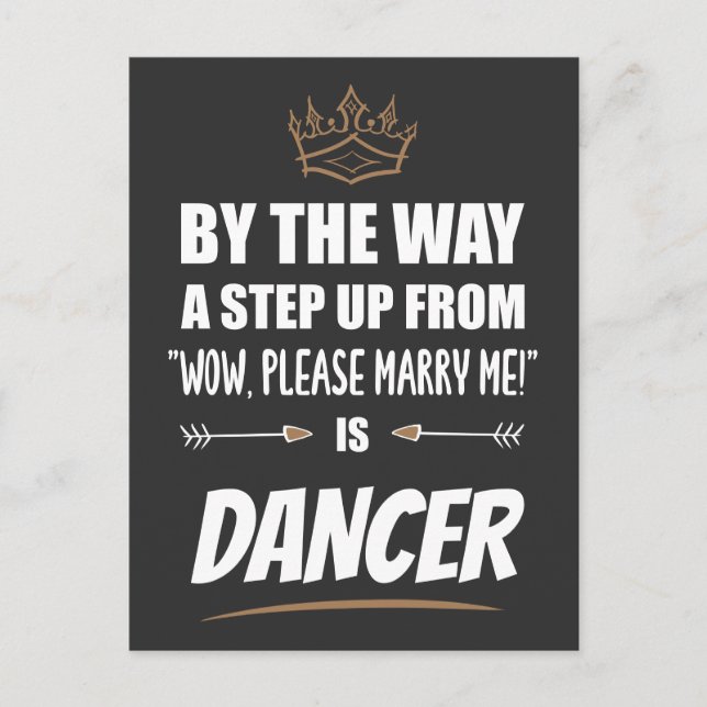 Cartão Postal Um Dançarino é o Ultimate em Recurso. Presente Eng (Frente)