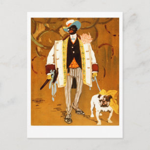 Cartão Postal Um Dandy e seu Cachorro