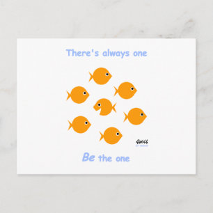 Cartão Postal Um desenho animado e bonito "Sempre há um"