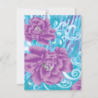 Um design têxtil vibrante com roxo e turq