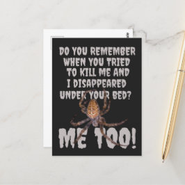 Cartão Postal Um Dia das Bruxas de Vingança de Aranha