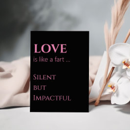 Cartão Postal Um Dia de os namorados Humoroso e Silencioso Amor