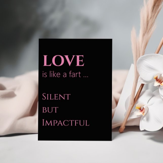 Cartão Postal Um Dia de os namorados Humoroso e Silencioso Amor (Criador carregado)